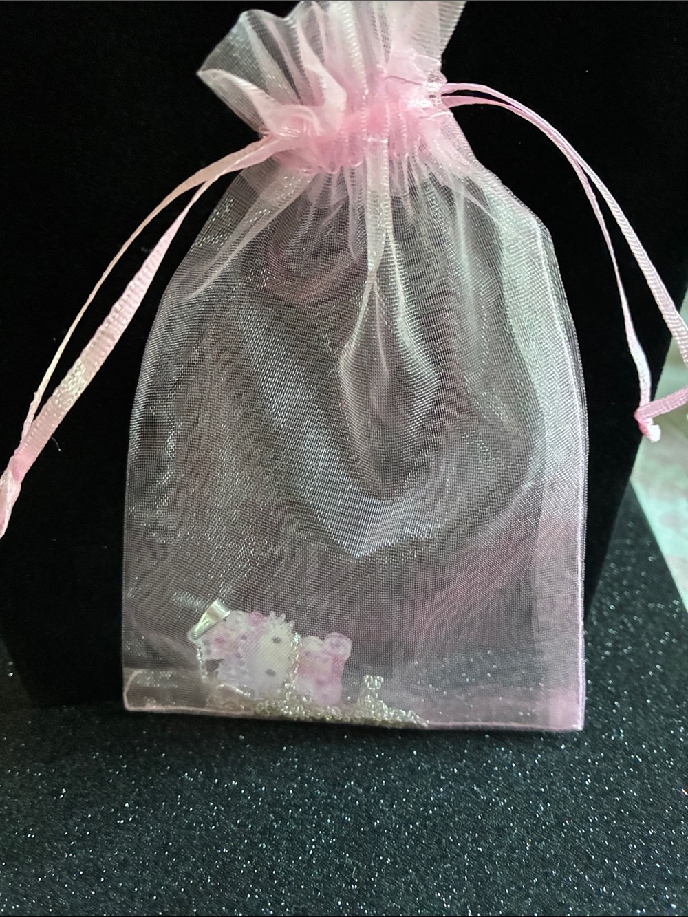 Hello Kitty Pink Crystal Crown Pendant Necklace - Picture 3 of 3